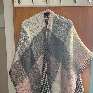 Cozy Checkered Reversible Poncho